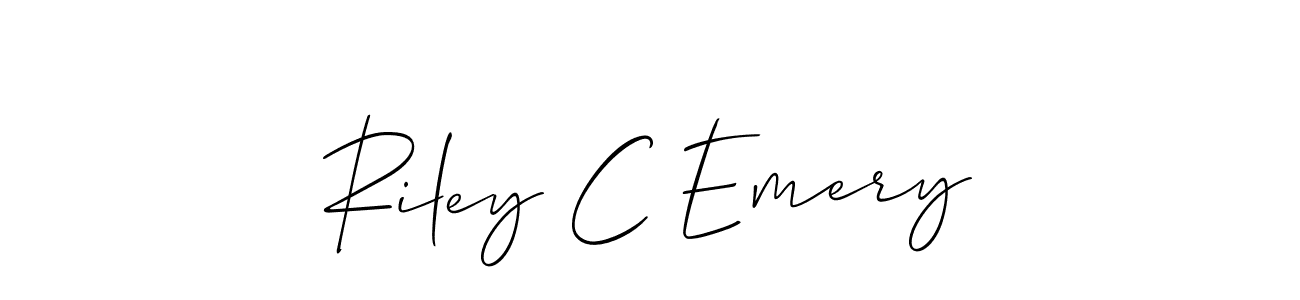 It looks lik you need a new signature style for name Riley C Emery. Design unique handwritten (Allison_Script) signature with our free signature maker in just a few clicks. Riley C Emery signature style 2 images and pictures png