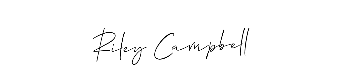 Design your own signature with our free online signature maker. With this signature software, you can create a handwritten (Allison_Script) signature for name Riley Campbell. Riley Campbell signature style 2 images and pictures png