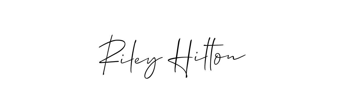 Create a beautiful signature design for name Riley Hilton. With this signature (Allison_Script) fonts, you can make a handwritten signature for free. Riley Hilton signature style 2 images and pictures png