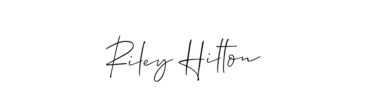 Create a beautiful signature design for name Riley Hilton. With this signature (Allison_Script) fonts, you can make a handwritten signature for free. Riley Hilton signature style 2 images and pictures png