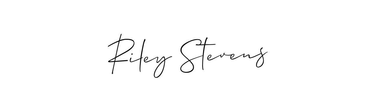 The best way (Allison_Script) to make a short signature is to pick only two or three words in your name. The name Riley Stevens include a total of six letters. For converting this name. Riley Stevens signature style 2 images and pictures png