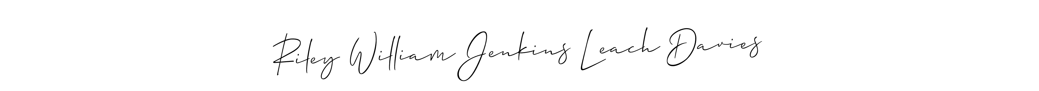 This is the best signature style for the Riley William Jenkins Leach Davies name. Also you like these signature font (Allison_Script). Mix name signature. Riley William Jenkins Leach Davies signature style 2 images and pictures png