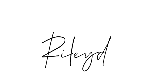 Design your own signature with our free online signature maker. With this signature software, you can create a handwritten (Allison_Script) signature for name Rileyd. Rileyd signature style 2 images and pictures png