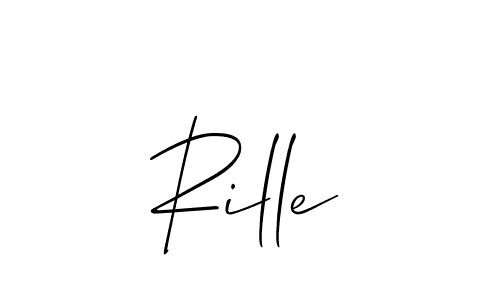 Rille stylish signature style. Best Handwritten Sign (Allison_Script) for my name. Handwritten Signature Collection Ideas for my name Rille. Rille signature style 2 images and pictures png