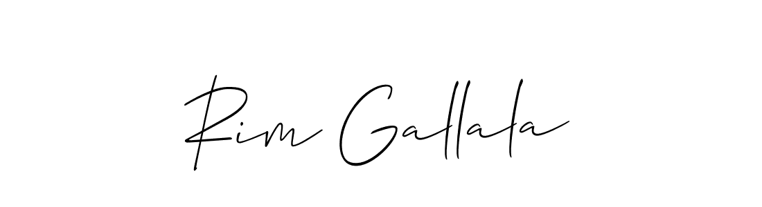 Also You can easily find your signature by using the search form. We will create Rim Gallala name handwritten signature images for you free of cost using Allison_Script sign style. Rim Gallala signature style 2 images and pictures png