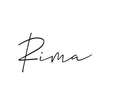 Make a beautiful signature design for name Rima. With this signature (Allison_Script) style, you can create a handwritten signature for free. Rima signature style 2 images and pictures png