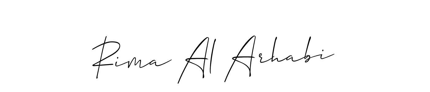 Also You can easily find your signature by using the search form. We will create Rima Al Arhabi name handwritten signature images for you free of cost using Allison_Script sign style. Rima Al Arhabi signature style 2 images and pictures png