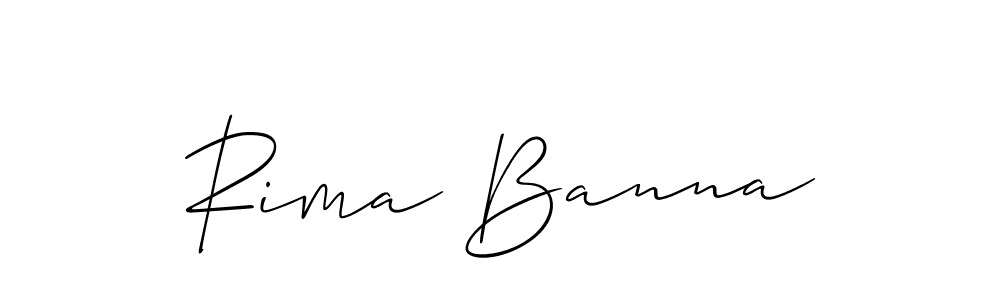 How to make Rima Banna signature? Allison_Script is a professional autograph style. Create handwritten signature for Rima Banna name. Rima Banna signature style 2 images and pictures png