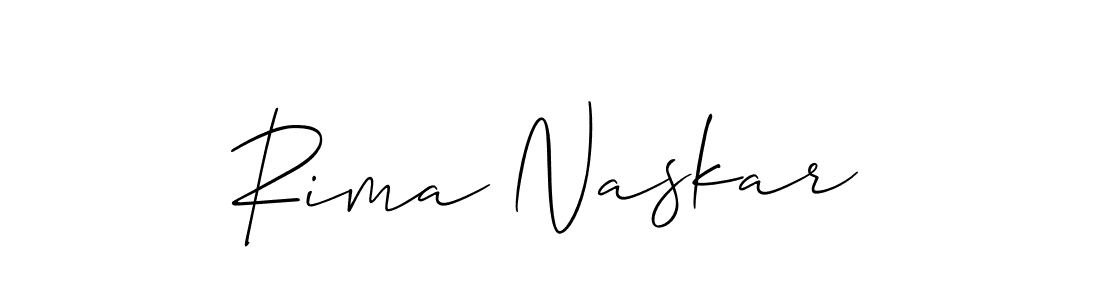 The best way (Allison_Script) to make a short signature is to pick only two or three words in your name. The name Rima Naskar include a total of six letters. For converting this name. Rima Naskar signature style 2 images and pictures png