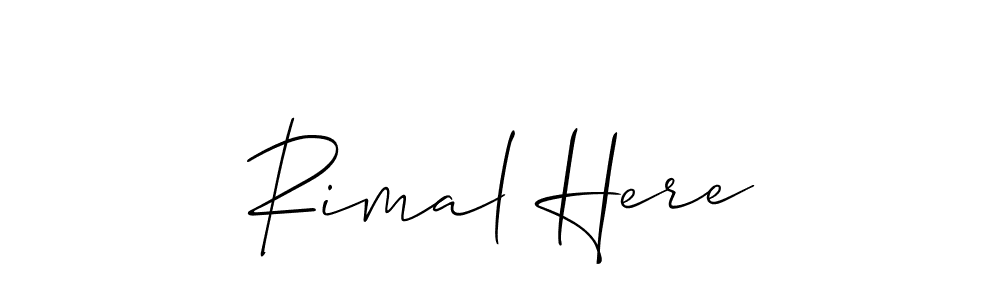 Once you've used our free online signature maker to create your best signature Allison_Script style, it's time to enjoy all of the benefits that Rimal Here name signing documents. Rimal Here signature style 2 images and pictures png