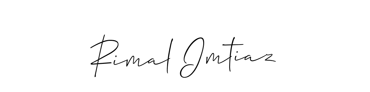 How to make Rimal Imtiaz signature? Allison_Script is a professional autograph style. Create handwritten signature for Rimal Imtiaz name. Rimal Imtiaz signature style 2 images and pictures png