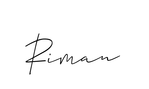 if you are searching for the best signature style for your name Riman. so please give up your signature search. here we have designed multiple signature styles  using Allison_Script. Riman signature style 2 images and pictures png