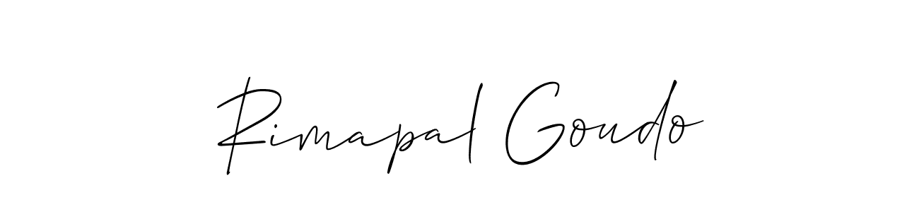 Allison_Script is a professional signature style that is perfect for those who want to add a touch of class to their signature. It is also a great choice for those who want to make their signature more unique. Get Rimapal Goudo name to fancy signature for free. Rimapal Goudo signature style 2 images and pictures png