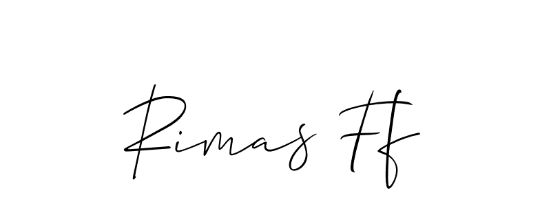 Check out images of Autograph of Rimas Ff name. Actor Rimas Ff Signature Style. Allison_Script is a professional sign style online. Rimas Ff signature style 2 images and pictures png