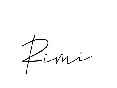 Rimi stylish signature style. Best Handwritten Sign (Allison_Script) for my name. Handwritten Signature Collection Ideas for my name Rimi. Rimi signature style 2 images and pictures png