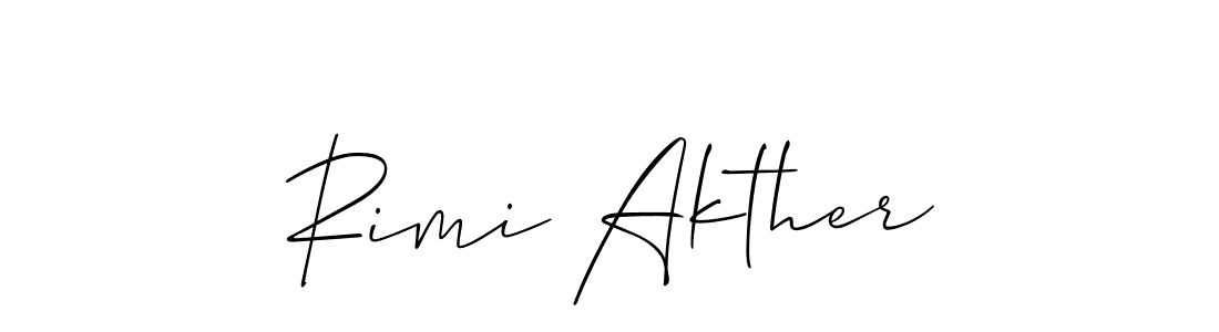 It looks lik you need a new signature style for name Rimi Akther. Design unique handwritten (Allison_Script) signature with our free signature maker in just a few clicks. Rimi Akther signature style 2 images and pictures png