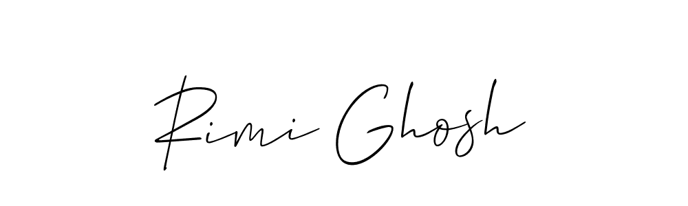 The best way (Allison_Script) to make a short signature is to pick only two or three words in your name. The name Rimi Ghosh include a total of six letters. For converting this name. Rimi Ghosh signature style 2 images and pictures png