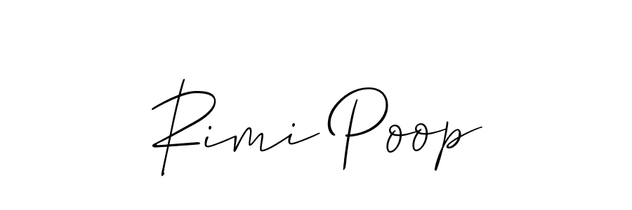 Rimi Poop stylish signature style. Best Handwritten Sign (Allison_Script) for my name. Handwritten Signature Collection Ideas for my name Rimi Poop. Rimi Poop signature style 2 images and pictures png