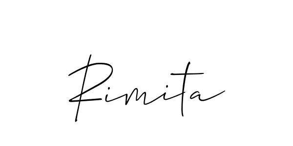 Design your own signature with our free online signature maker. With this signature software, you can create a handwritten (Allison_Script) signature for name Rimita. Rimita signature style 2 images and pictures png