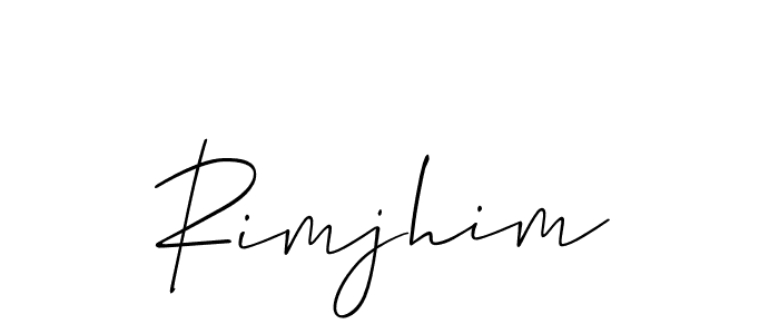 How to make Rimjhim signature? Allison_Script is a professional autograph style. Create handwritten signature for Rimjhim name. Rimjhim signature style 2 images and pictures png