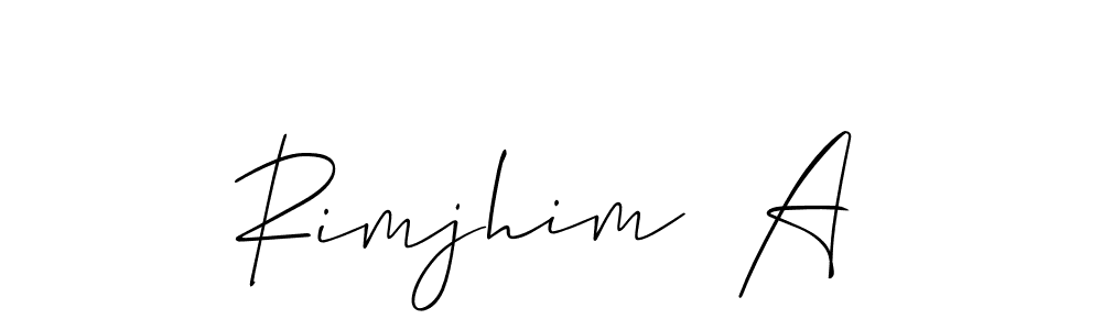 You can use this online signature creator to create a handwritten signature for the name Rimjhim  A. This is the best online autograph maker. Rimjhim  A signature style 2 images and pictures png