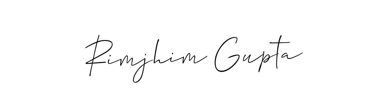 Also we have Rimjhim Gupta name is the best signature style. Create professional handwritten signature collection using Allison_Script autograph style. Rimjhim Gupta signature style 2 images and pictures png