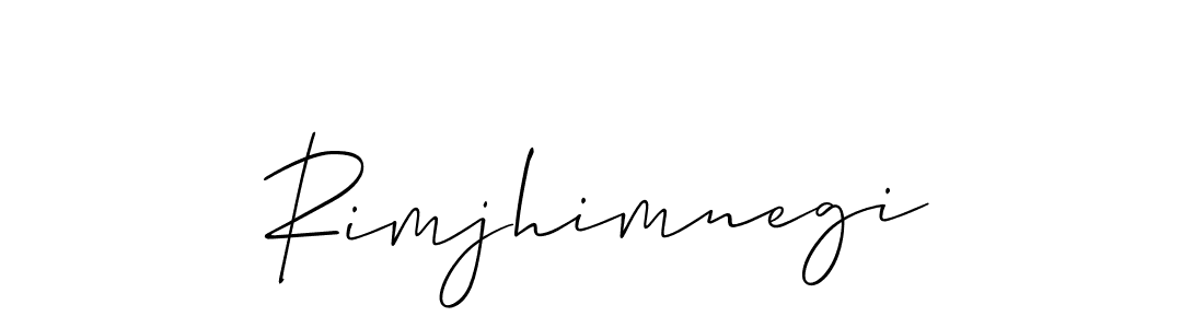 Also we have Rimjhimnegi name is the best signature style. Create professional handwritten signature collection using Allison_Script autograph style. Rimjhimnegi signature style 2 images and pictures png