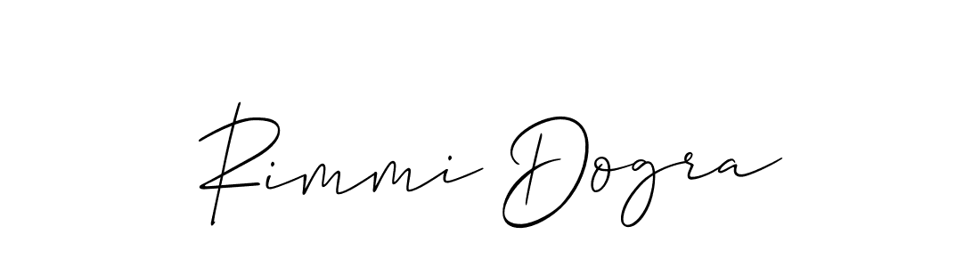Design your own signature with our free online signature maker. With this signature software, you can create a handwritten (Allison_Script) signature for name Rimmi Dogra. Rimmi Dogra signature style 2 images and pictures png