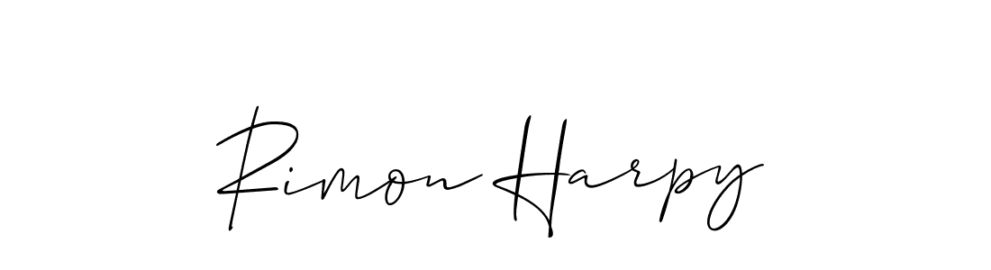 How to make Rimon Harpy signature? Allison_Script is a professional autograph style. Create handwritten signature for Rimon Harpy name. Rimon Harpy signature style 2 images and pictures png