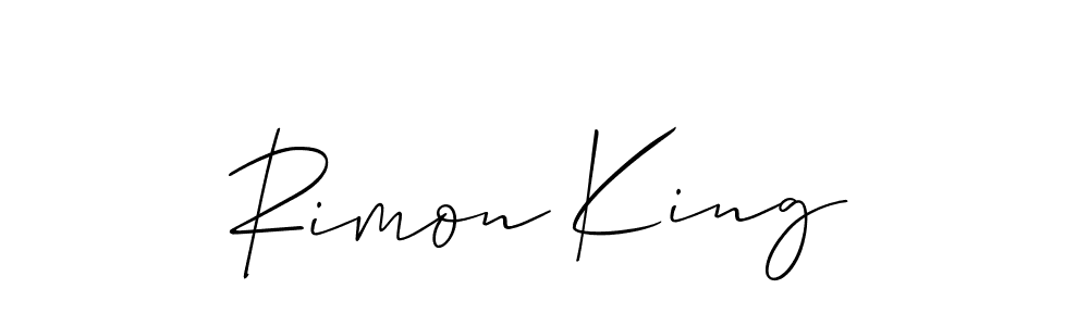 Best and Professional Signature Style for Rimon King. Allison_Script Best Signature Style Collection. Rimon King signature style 2 images and pictures png