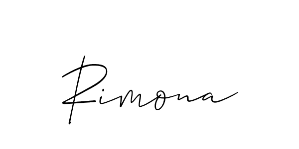 Allison_Script is a professional signature style that is perfect for those who want to add a touch of class to their signature. It is also a great choice for those who want to make their signature more unique. Get Rimona name to fancy signature for free. Rimona signature style 2 images and pictures png