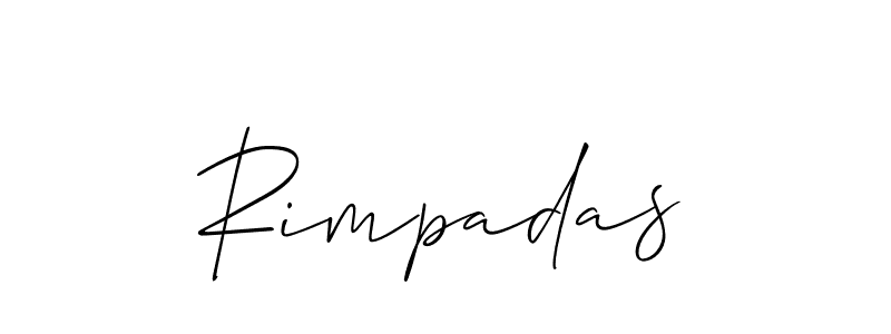 How to make Rimpadas name signature. Use Allison_Script style for creating short signs online. This is the latest handwritten sign. Rimpadas signature style 2 images and pictures png