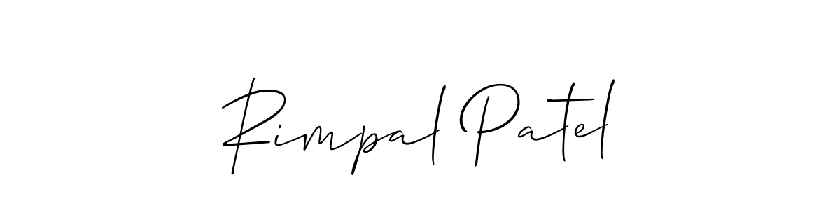 How to make Rimpal Patel signature? Allison_Script is a professional autograph style. Create handwritten signature for Rimpal Patel name. Rimpal Patel signature style 2 images and pictures png