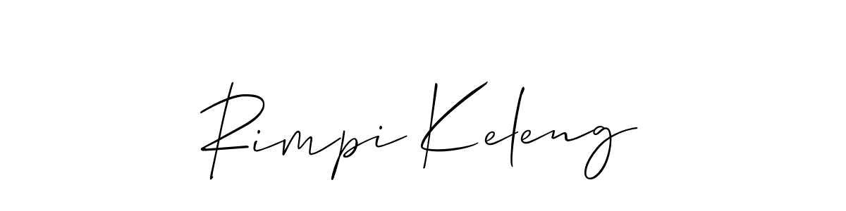 This is the best signature style for the Rimpi Keleng name. Also you like these signature font (Allison_Script). Mix name signature. Rimpi Keleng signature style 2 images and pictures png