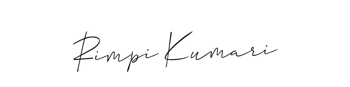 Also we have Rimpi Kumari name is the best signature style. Create professional handwritten signature collection using Allison_Script autograph style. Rimpi Kumari signature style 2 images and pictures png