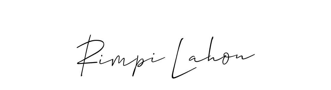 Best and Professional Signature Style for Rimpi Lahon. Allison_Script Best Signature Style Collection. Rimpi Lahon signature style 2 images and pictures png
