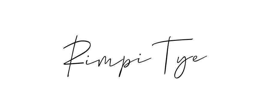 if you are searching for the best signature style for your name Rimpi Tye. so please give up your signature search. here we have designed multiple signature styles  using Allison_Script. Rimpi Tye signature style 2 images and pictures png