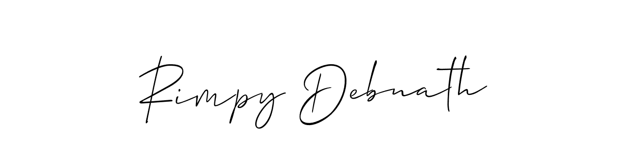 How to make Rimpy Debnath signature? Allison_Script is a professional autograph style. Create handwritten signature for Rimpy Debnath name. Rimpy Debnath signature style 2 images and pictures png