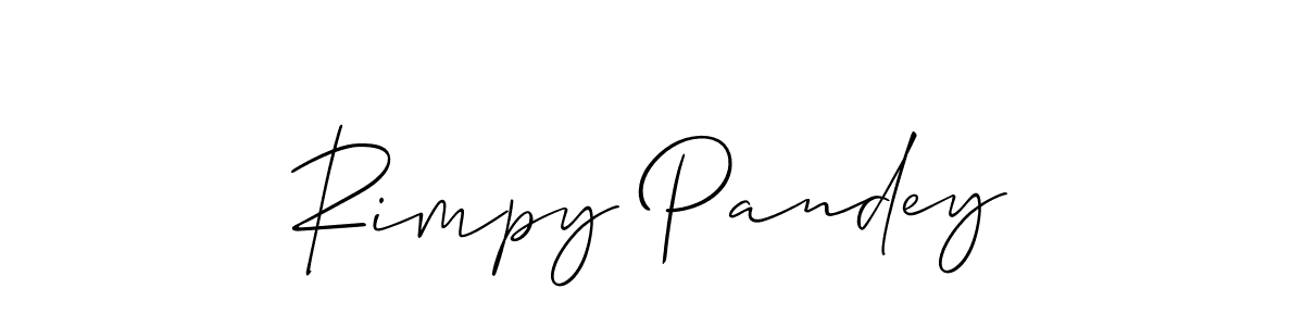 Allison_Script is a professional signature style that is perfect for those who want to add a touch of class to their signature. It is also a great choice for those who want to make their signature more unique. Get Rimpy Pandey name to fancy signature for free. Rimpy Pandey signature style 2 images and pictures png