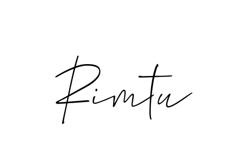 Rimtu stylish signature style. Best Handwritten Sign (Allison_Script) for my name. Handwritten Signature Collection Ideas for my name Rimtu. Rimtu signature style 2 images and pictures png