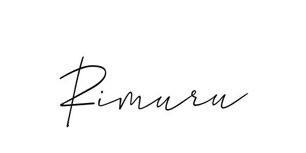 Use a signature maker to create a handwritten signature online. With this signature software, you can design (Allison_Script) your own signature for name Rimuru. Rimuru signature style 2 images and pictures png