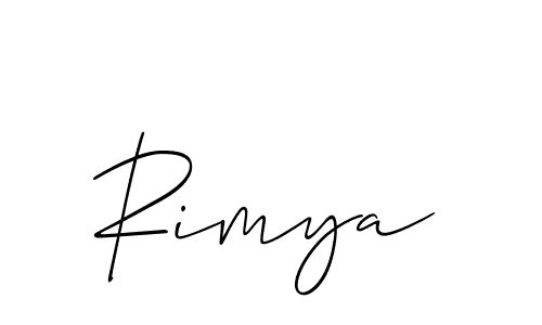 Make a beautiful signature design for name Rimya. With this signature (Allison_Script) style, you can create a handwritten signature for free. Rimya signature style 2 images and pictures png