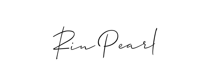 Create a beautiful signature design for name Rin Pearl. With this signature (Allison_Script) fonts, you can make a handwritten signature for free. Rin Pearl signature style 2 images and pictures png