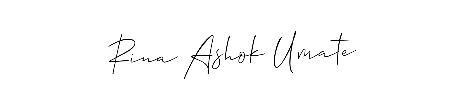 Check out images of Autograph of Rina Ashok Umate name. Actor Rina Ashok Umate Signature Style. Allison_Script is a professional sign style online. Rina Ashok Umate signature style 2 images and pictures png