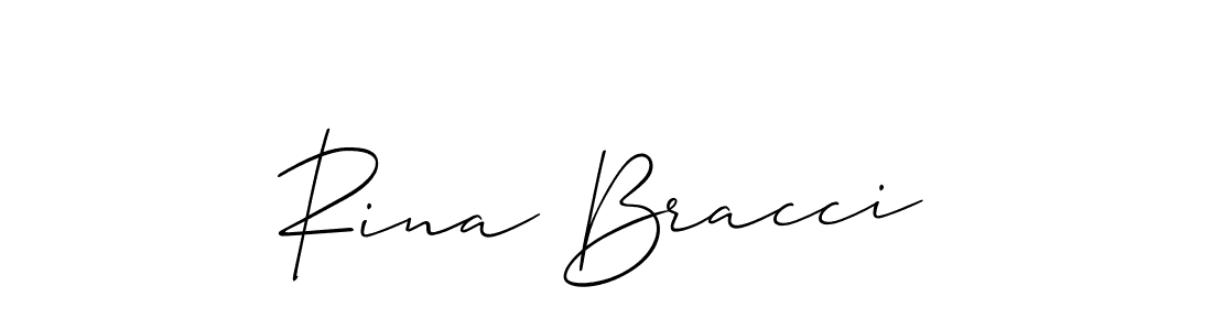 How to make Rina Bracci name signature. Use Allison_Script style for creating short signs online. This is the latest handwritten sign. Rina Bracci signature style 2 images and pictures png