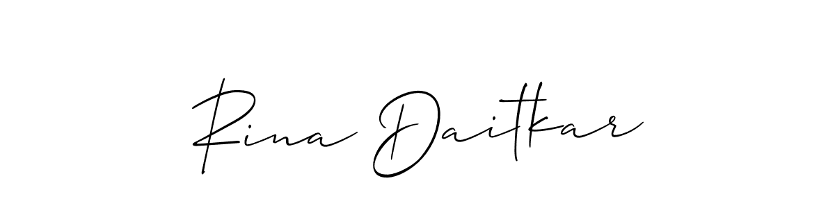 Best and Professional Signature Style for Rina Daitkar. Allison_Script Best Signature Style Collection. Rina Daitkar signature style 2 images and pictures png