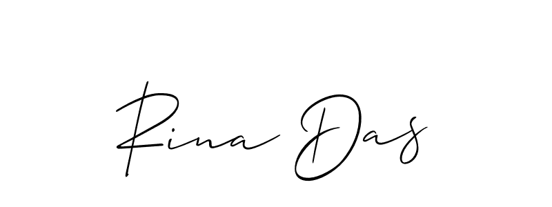 Use a signature maker to create a handwritten signature online. With this signature software, you can design (Allison_Script) your own signature for name Rina Das. Rina Das signature style 2 images and pictures png