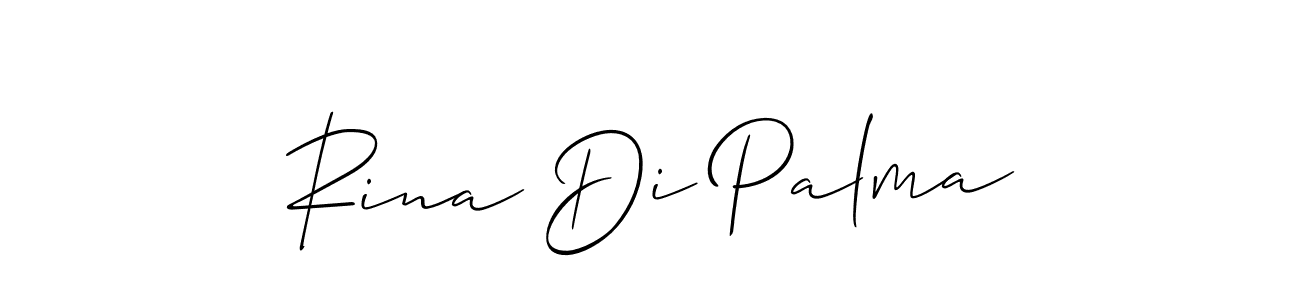 Create a beautiful signature design for name Rina Di Palma. With this signature (Allison_Script) fonts, you can make a handwritten signature for free. Rina Di Palma signature style 2 images and pictures png