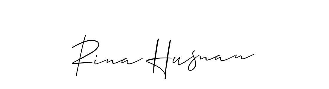 Design your own signature with our free online signature maker. With this signature software, you can create a handwritten (Allison_Script) signature for name Rina Husnan. Rina Husnan signature style 2 images and pictures png