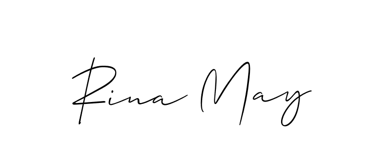How to make Rina May signature? Allison_Script is a professional autograph style. Create handwritten signature for Rina May name. Rina May signature style 2 images and pictures png